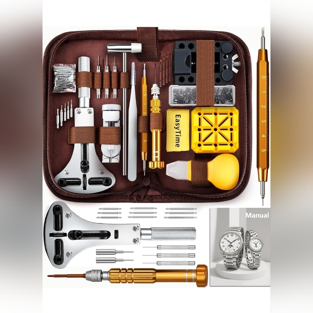 149 Pcs Watch Repair Kit – Link Remover, Case Opener, 108 Spring Bars